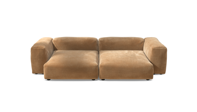 vetsak | Sofa Set 02 XLarge - Cord Velour - Camel | Modulares Sofa | 3.5 Sitzer | Big Sofa