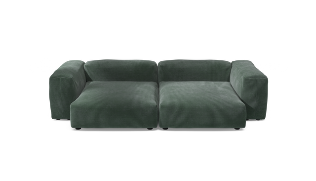 vetsak | Sofa Set 02 XLarge - Cord Velour - Hunter | Modulares Sofa | 3.5 Sitzer | Big Sofa