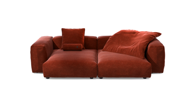 vetsak | Sofa Set 02 XLarge - Suave - Saffron | Modulares Sofa | 3.5 Sitzer | Big Sofa