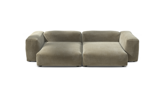 vetsak | Sofa Set 02 XLarge - Cord Velour - Khaki | Modulares Sofa | 3.5 Sitzer | Big Sofa