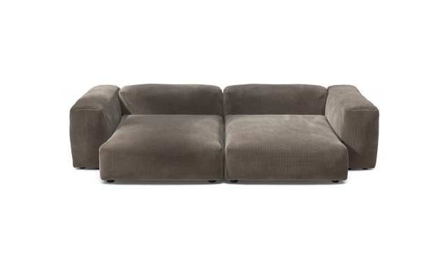 vetsak | Sofa Set 02 XLarge - Cord Velour - Mocha | Modulares Sofa | 3.5 Sitzer | Big Sofa