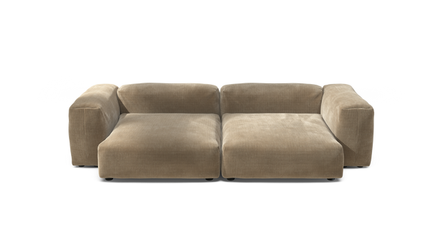vetsak | Sofa Set 02 XLarge - Cord Velour - Sand | Modulares Sofa | 3.5 Sitzer | Big Sofa