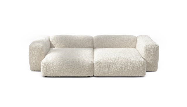 vetsak | Sofa Set 02 XLarge - Doodle - Creme | Modulares Sofa | 3.5 Sitzer | Big Sofa