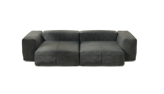 vetsak | Sofa Set 02 XLarge - Leather - Cacao | Modulares Sofa | 3.5 Sitzer | Big Sofa
