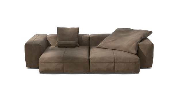 vetsak | Sofa Set 02 XLarge - leather - cacao | Modulares Sofa | 3.5 Sitzer | Big Sofa