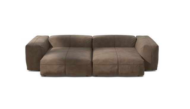 vetsak | Sofa Set 02 XLarge - leather - cacao | Modulares Sofa | 3.5 Sitzer | Big Sofa
