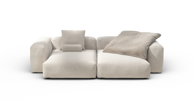 vetsak | Sofa Set 02 XLarge - Nub - Creme | Modulares Sofa | 3.5 Sitzer | Big Sofa