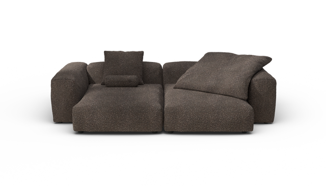 vetsak | Sofa Set 02 XLarge - Nub - Walnut | Modulares Sofa | 3.5 Sitzer | Big Sofa