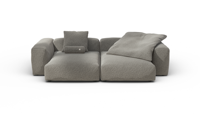 vetsak | Sofa Set 02 XLarge - Pebble - Platinum | Modulares Sofa | 3.5 Sitzer | Big Sofa