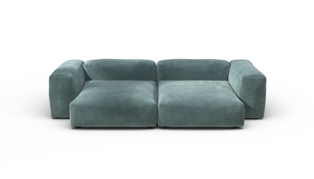 vetsak | Sofa Set 02 XLarge - Cord Velour - Mint | Modulares Sofa | 3.5 Sitzer | Big Sofa