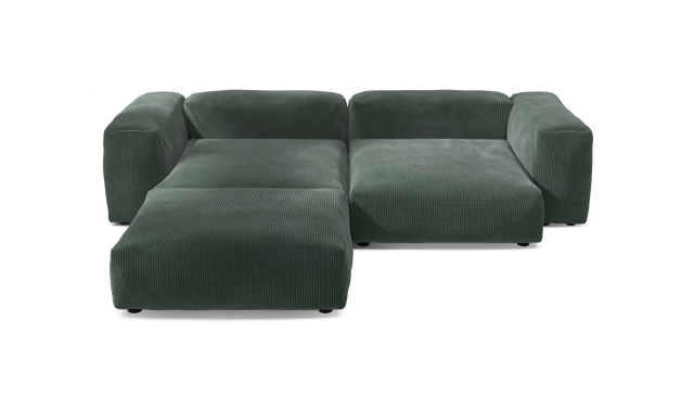vetsak | Sofa Set 03 - Cord Velour - Hunter | Modulares Sofa | 3.5 Sitzer | Big Sofa | Ecksofa
