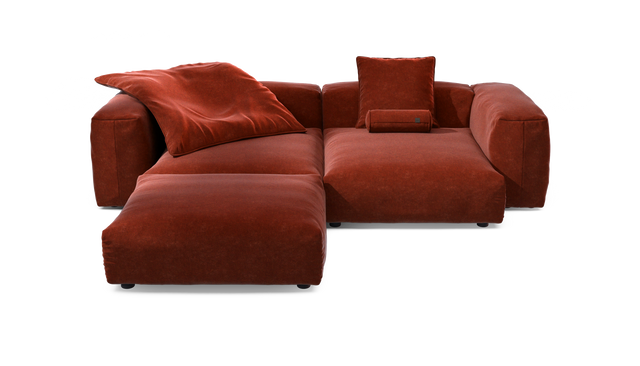 vetsak | Sofa Set 03 - Suave - Saffron | Modulares Sofa | 3.5 Sitzer | Big Sofa | Ecksofa