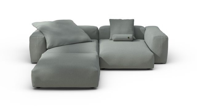 vetsak | Sofa Set 03 - Breeze - Sage | Modulares Sofa | 3.5 Sitzer | Big Sofa | Ecksofa