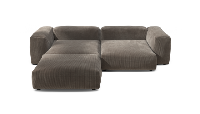 vetsak | Sofa Set 03 - Cord Velour - Mocha | Modulares Sofa | 3.5 Sitzer | Big Sofa | Ecksofa