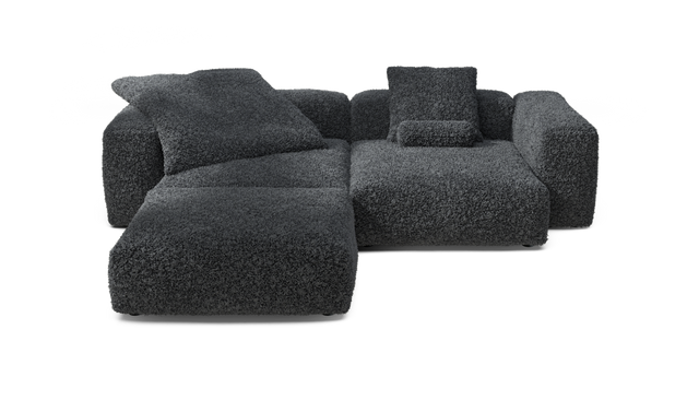 vetsak | Sofa Set 03 - Doodle - Dark Grey | Modulares Sofa | 3.5 Sitzer | Big Sofa | Ecksofa