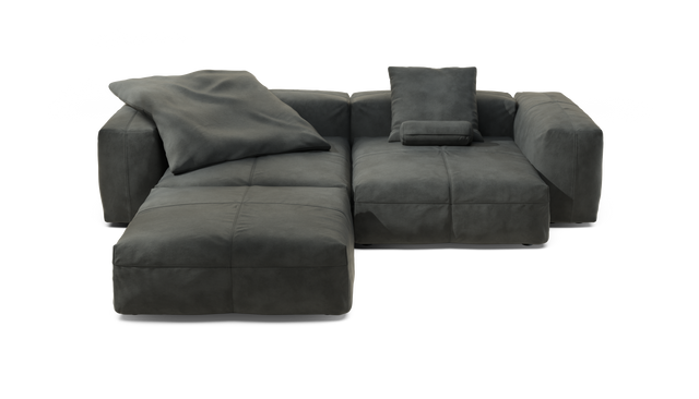 vetsak | Sofa Set 03 - Leather - Cacao | Modulares Sofa | 3.5 Sitzer | Big Sofa | Ecksofa
