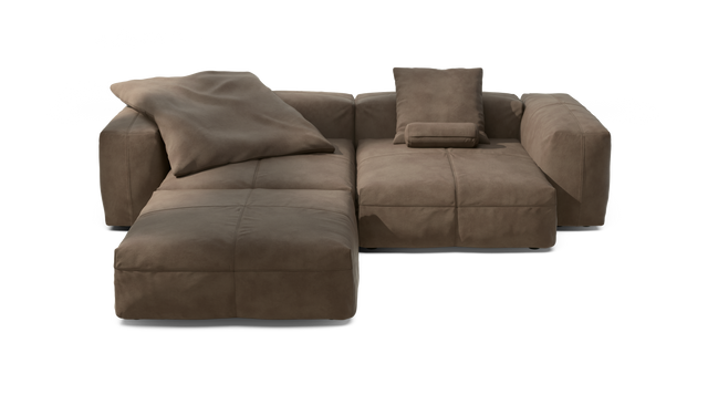 vetsak | Sofa Set 03 - leather - cacao | Modulares Sofa | 3.5 Sitzer | Big Sofa | Ecksofa