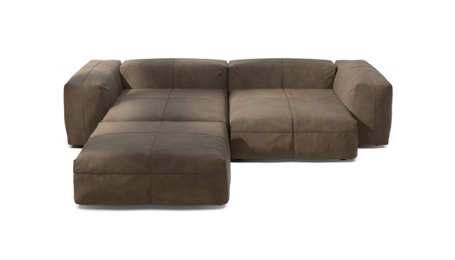 vetsak | Sofa Set 03 - leather - cacao | Modulares Sofa | 3.5 Sitzer | Big Sofa | Ecksofa