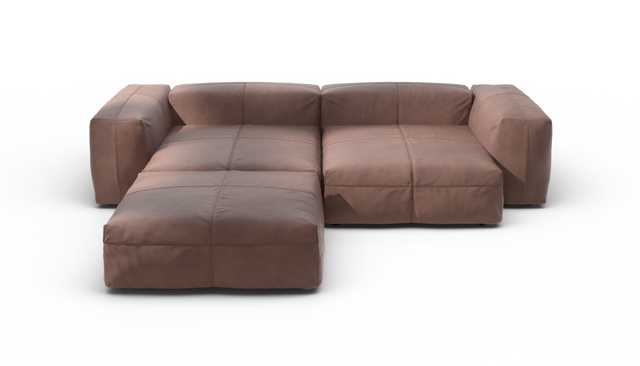 vetsak | Sofa Set 03 - Leather - Stone | Modulares Sofa | 3.5 Sitzer | Big Sofa | Ecksofa