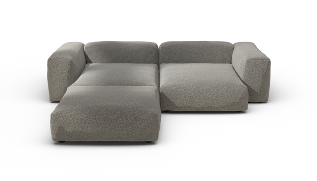 vetsak | Sofa Set 03 - Pebble - Platinum | Modulares Sofa | 3.5 Sitzer | Big Sofa | Ecksofa