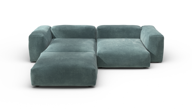 vetsak | Sofa Set 03 - Cord Velour - Mint | Modulares Sofa | 3.5 Sitzer | Big Sofa | Ecksofa