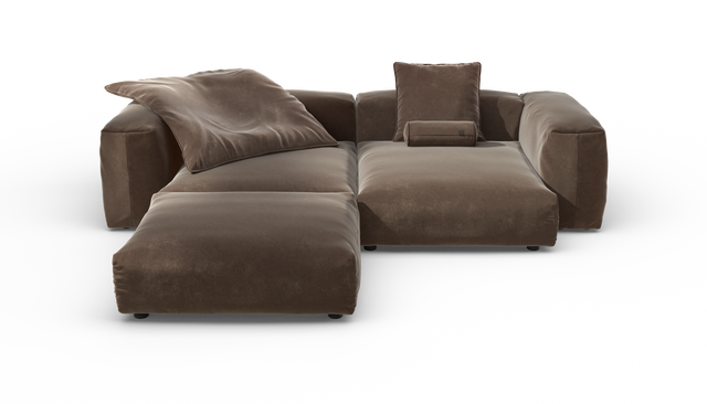 vetsak | Sofa Set 03 - Suave - Espresso | Modulares Sofa | 3.5 Sitzer | Big Sofa | Ecksofa