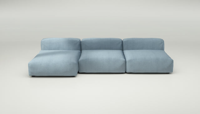 vetsak | Sofa Set 04 - herringbone - light blue | Modulares Sofa | 5 Sitzer | Big Sofa