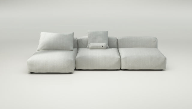 vetsak | Sofa Set 04 - herringbone - light grey | Modulares Sofa | 5 Sitzer | Big Sofa