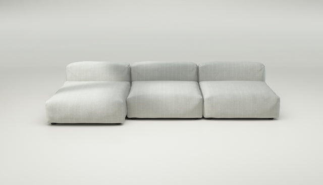 vetsak | Sofa Set 04 - herringbone - light grey | Modulares Sofa | 5 Sitzer | Big Sofa