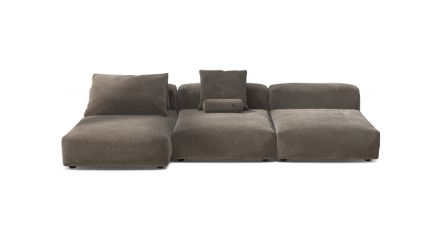 vetsak | Sofa Set 04 - Cord Velour - Mocha | Modulares Sofa | 5 Sitzer | Big Sofa
