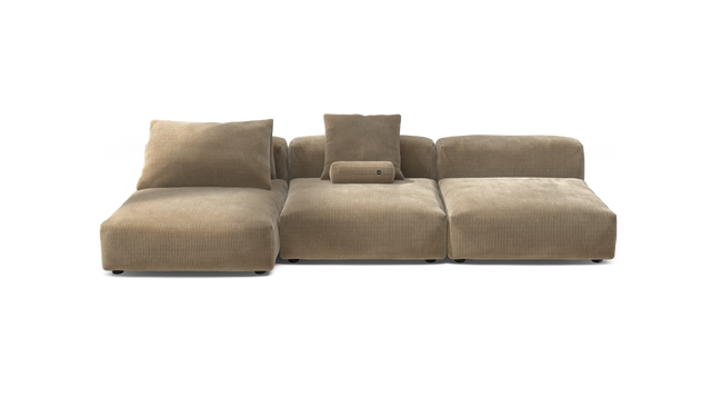 vetsak | Sofa Set 04 - Cord Velour - Sand | Modulares Sofa | 5 Sitzer | Big Sofa