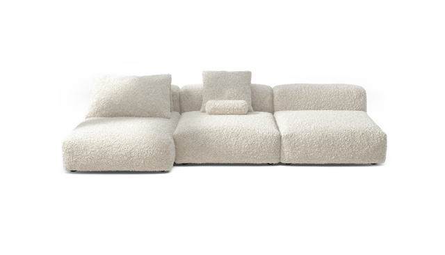 vetsak | Sofa Set 04 - Doodle - Creme | Modulares Sofa | 5 Sitzer | Big Sofa