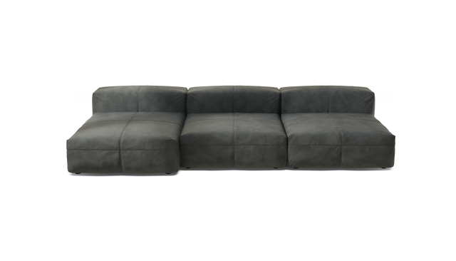 vetsak | Sofa Set 04 - Leather - Cacao | Modulares Sofa | 5 Sitzer | Big Sofa