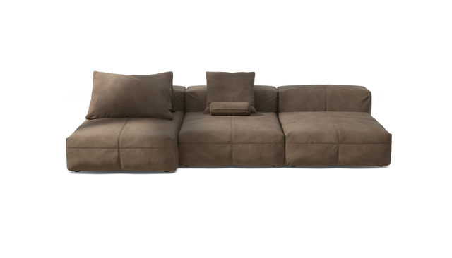 vetsak | Sofa Set 04 - leather - cacao | Modulares Sofa | 5 Sitzer | Big Sofa