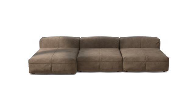 vetsak | Sofa Set 04 - leather - cacao | Modulares Sofa | 5 Sitzer | Big Sofa