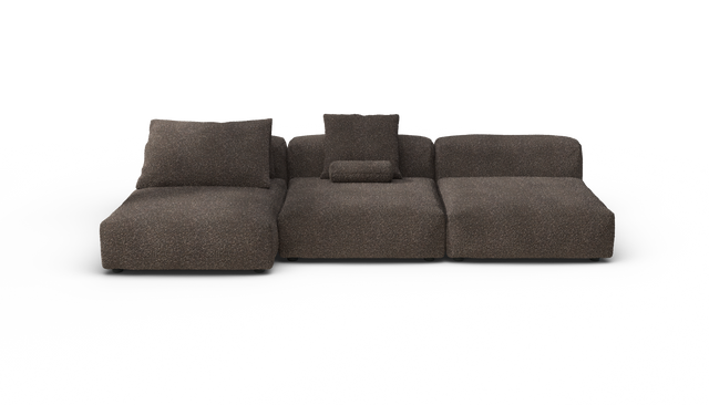 vetsak | Sofa Set 04 - Nub - Walnut | Modular Sofa | 5 Seater | Big Sofa