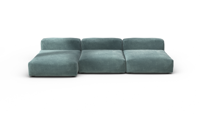 vetsak | Sofa Set 04 - Cord Velour - Mint | Modular Sofa | 5 Seater | Big Sofa
