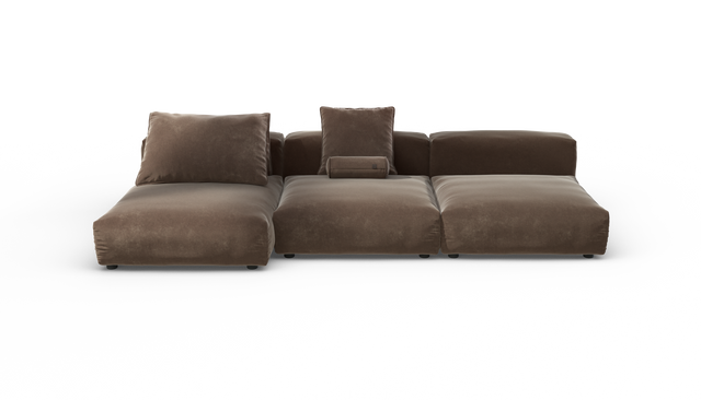 vetsak | Sofa Set 04 - Suave - Espresso | Modulares Sofa | 5 Sitzer | Big Sofa
