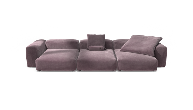 vetsak | Sofa Set 05 - Cord Velour - Blossom | Modulares Sofa | 5 Sitzer | Big Sofa | Ecksofa