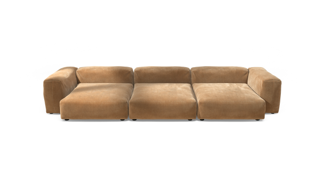 vetsak | Sofa Set 05 - Cord Velour - Camel | Modulares Sofa | 5 Sitzer | Big Sofa | Ecksofa