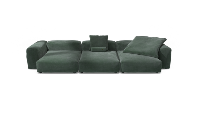 vetsak | Sofa Set 05 - Cord Velour - Hunter | Modulares Sofa | 5 Sitzer | Big Sofa | Ecksofa