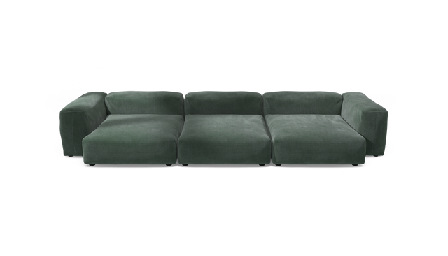 vetsak | Sofa Set 05 - Cord Velour - Hunter | Modulares Sofa | 5 Sitzer | Big Sofa | Ecksofa