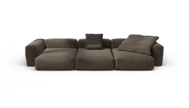 vetsak | Sofa Set 05 - Breeze - Brown | Modulares Sofa | 5 Sitzer | Big Sofa | Ecksofa