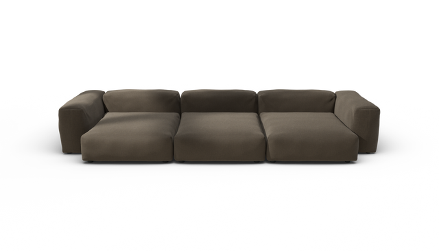 vetsak | Sofa Set 05 - Breeze - Brown | Modulares Sofa | 5 Sitzer | Big Sofa | Ecksofa