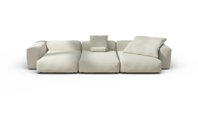 vetsak | Sofa Set 05 - Breeze - Ecru | Modulares Sofa | 5 Sitzer | Big Sofa | Ecksofa