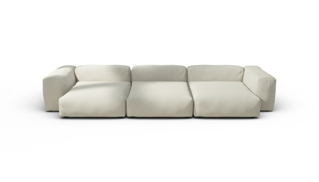 vetsak | Sofa Set 05 - Breeze - Ecru | Modulares Sofa | 5 Sitzer | Big Sofa | Ecksofa