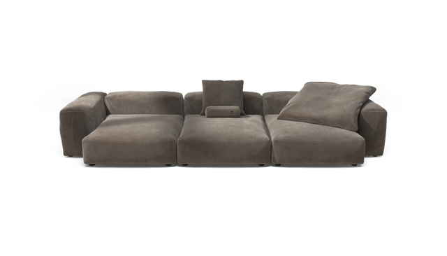 vetsak | Sofa Set 05 - Cord Velour - Mocha | Modulares Sofa | 5 Sitzer | Big Sofa | Ecksofa