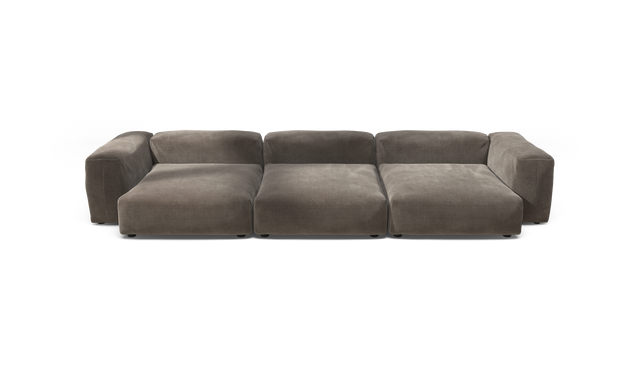 vetsak | Sofa Set 05 - Cord Velour - Mocha | Modulares Sofa | 5 Sitzer | Big Sofa | Ecksofa