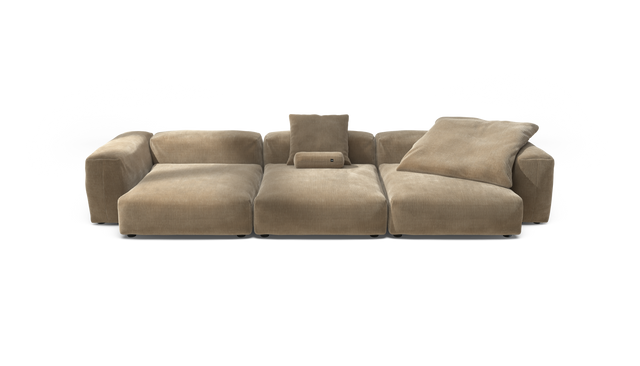 vetsak | Sofa Set 05 - Cord Velour - Sand | Modulares Sofa | 5 Sitzer | Big Sofa | Ecksofa