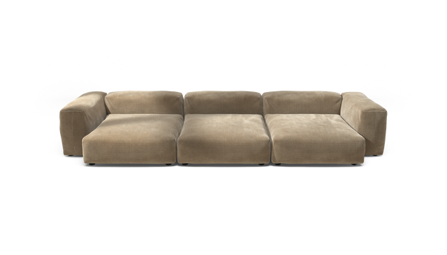 vetsak | Sofa Set 05 - Cord Velour - Sand | Modulares Sofa | 5 Sitzer | Big Sofa | Ecksofa